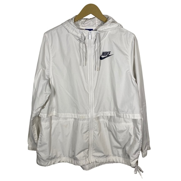 Nike Oversized Layered Hooded Windbreaker Jacket Women's Large Streetwear 2018 - Picture 2 of 16